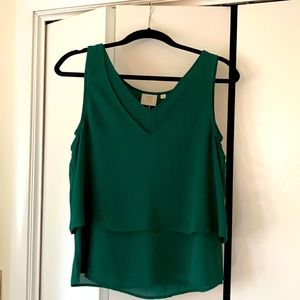 Emerald green double layer blouse from HD in Paris